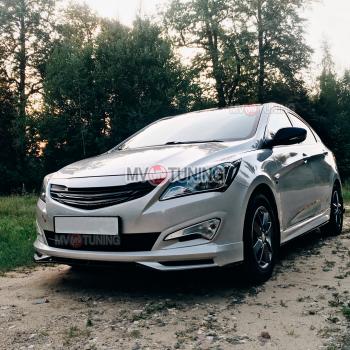 6 999 р. Решётка радиатора ZEUS Hyundai Solaris RBr седан рестайлинг (2014-2017) (Неокрашенная)  с доставкой в г. Тамбов. Увеличить фотографию 2