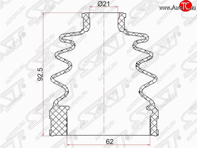 389 р. Пыльник ШРУСа (внутренний/передний) SAT  Hyundai Solaris  RBr (2010-2014), KIA Rio  3 QB (2011-2017)  с доставкой в г. Тамбов