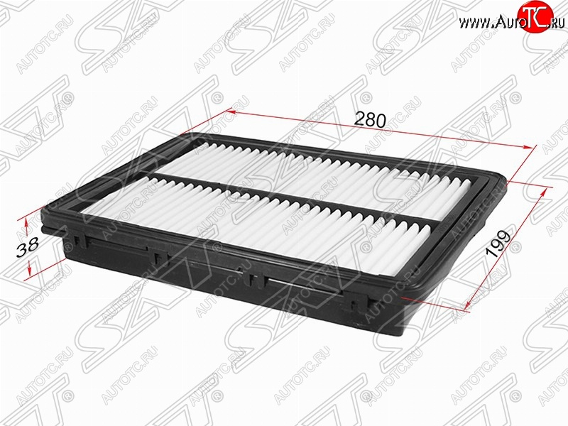 279 р. Фильтр воздушный двигателя (2.0, 2.4) SAT (280х199х38 mm)  Hyundai Sonata  LF (2017-2019), KIA Optima ( 4 JF,  JF) (2016-2020)  с доставкой в г. Тамбов