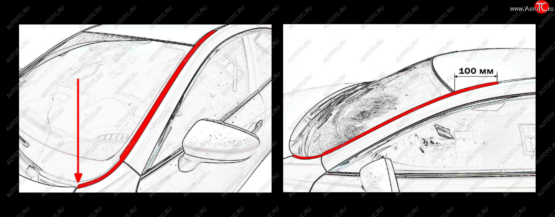 1 849 р. Водостоки лобового стекла Стрелка 11 Hyundai Sonata EF рестайлинг ТагАЗ (2001-2013)  с доставкой в г. Тамбов