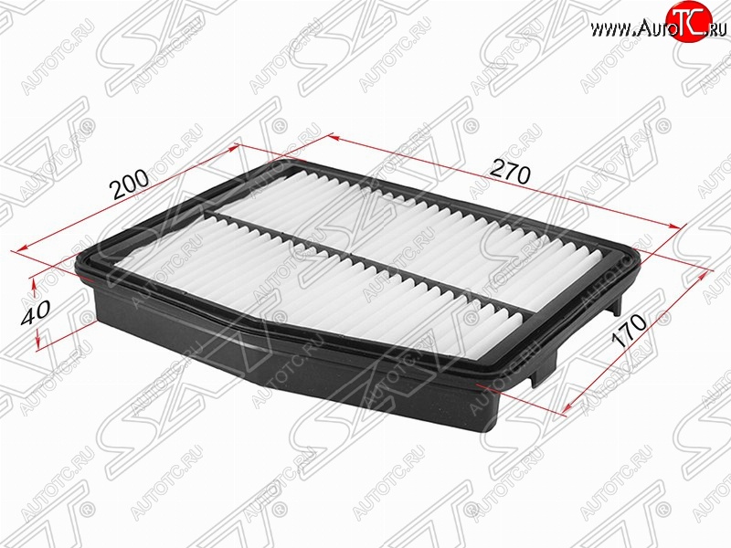 289 р. Фильтр воздушный двигателя (2.0) SAT (270х200х40 mm)  Hyundai Sonata  YF (2009-2014), KIA Optima  3 TF (2010-2016)  с доставкой в г. Тамбов