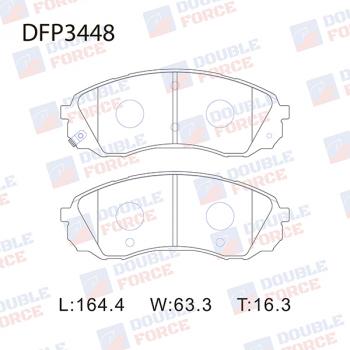 Комплект передних тормозных колодок Double Force Hyundai (Хюндаи) Starex/Grand Starex/H1 (старекс)  TQ (2007-2022) TQ дорестайлинг, рестайлинг, 2-ой рестайлинг