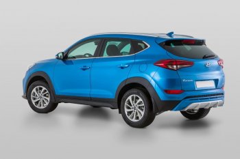 11 799 р. Накладка заднего бампера YT Hyundai Tucson TL дорестайлинг (2015-2018) (Неокрашенная)  с доставкой в г. Тамбов. Увеличить фотографию 3