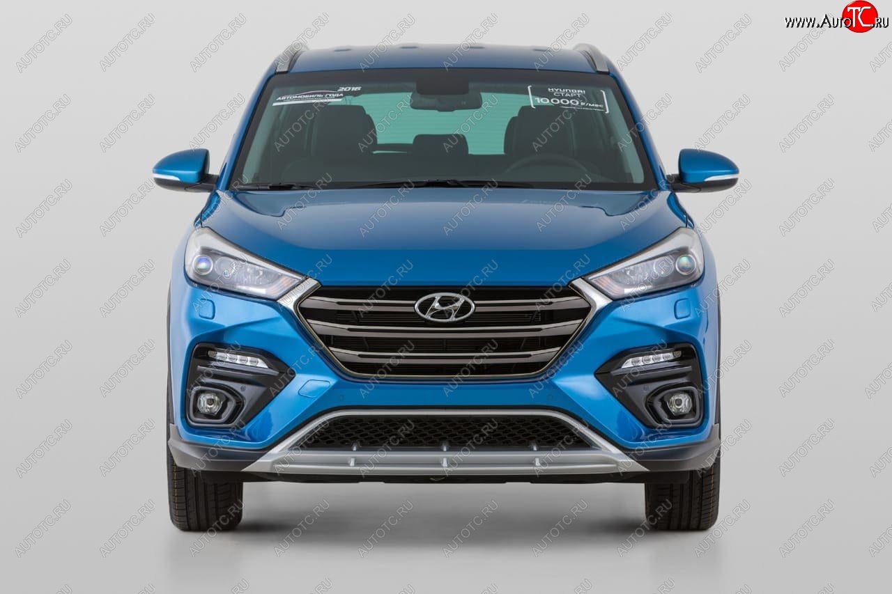 21 899 р. Передний бампер YT Hyundai Tucson TL дорестайлинг (2015-2018) (Неокрашенный)  с доставкой в г. Тамбов