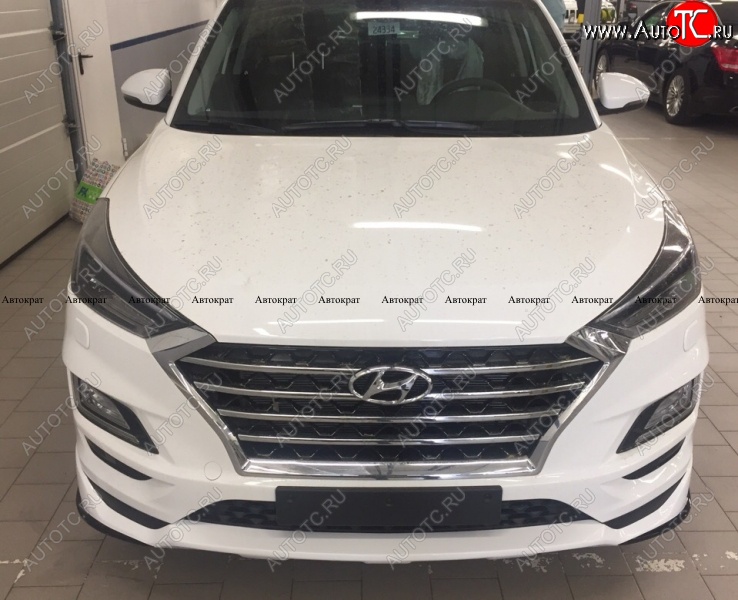 6 799 р. Юбка переднего бампера АВТОКРАТ Hyundai Tucson TL рестайлинг (2018-2021) (Неокрашенная)  с доставкой в г. Тамбов