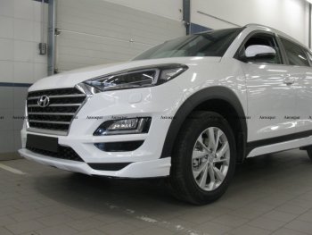 6 799 р. Юбка переднего бампера АВТОКРАТ Hyundai Tucson TL рестайлинг (2018-2021) (Неокрашенная)  с доставкой в г. Тамбов. Увеличить фотографию 3