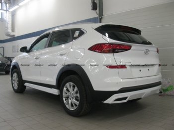 6 799 р. Юбка заднего бампера АВТОКРАТ Hyundai Tucson TL рестайлинг (2018-2021) (Неокрашенная)  с доставкой в г. Тамбов. Увеличить фотографию 2