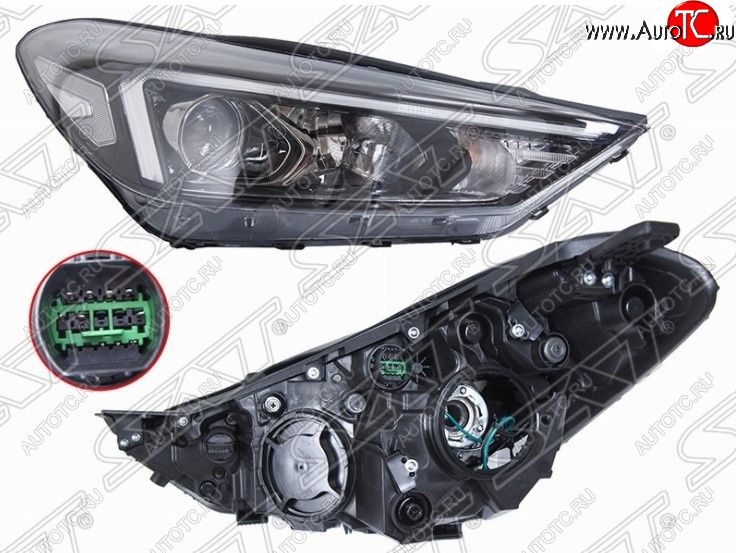 27 999 р. Правая передняя фара SAT (LED) Hyundai Tucson TL рестайлинг (2018-2021)  с доставкой в г. Тамбов