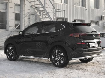 19 599 р. Защита заднего бампера (Ø63 мм, нержавейка) RUSSTAL Hyundai Tucson TL рестайлинг (2018-2021)  с доставкой в г. Тамбов. Увеличить фотографию 4