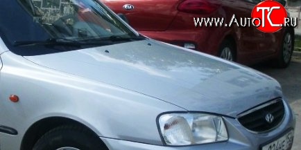 15 999 р. Капот Стандартный Hyundai Accent седан ТагАЗ (2001-2012) (Окрашенный)  с доставкой в г. Тамбов