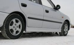 4 099 р. Пороги накладки Style  Hyundai Accent  седан ТагАЗ (2001-2012) (Неокрашенные)  с доставкой в г. Тамбов. Увеличить фотографию 4