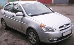 1 649 р. Реснички на фары CT v1 Hyundai Accent MC седан (2005-2011) (Неокрашенные)  с доставкой в г. Тамбов. Увеличить фотографию 2