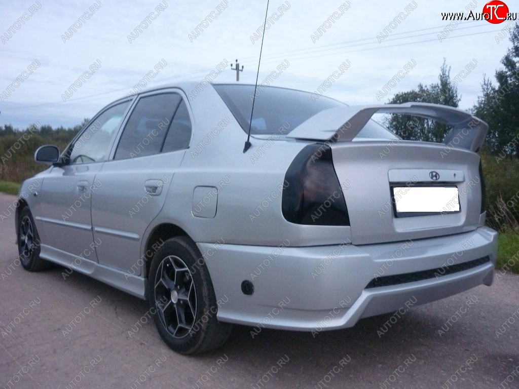 5 499 р. Спойлер GALANT STYLE Hyundai Accent седан ТагАЗ (2001-2012) (Неокрашенный)  с доставкой в г. Тамбов