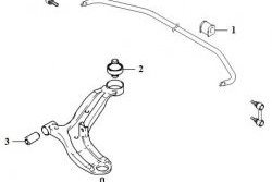 229 р. Полиуретановая втулка стабилизатора передней подвески Точка Опоры (18,5 мм)  Hyundai Accent  седан ТагАЗ - Verna  2 MC  с доставкой в г. Тамбов. Увеличить фотографию 2