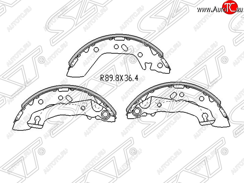 1 669 р. Колодки тормозные SAT (задние)  Hyundai Accent  седан ТагАЗ (2001-2012)  с доставкой в г. Тамбов