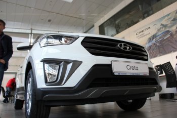 2 269 р. Накладки на ПТФ АвтоКрат Hyundai Creta GS дорестайлинг (2015-2019) (Неокрашенные)  с доставкой в г. Тамбов. Увеличить фотографию 3