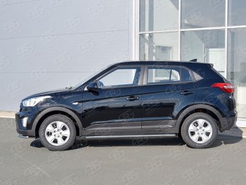 13 349 р. Защита порогов из круглой трубы d42 мм Russtal v3 Hyundai Creta GS рестайлинг (2019-2021)  с доставкой в г. Тамбов. Увеличить фотографию 3