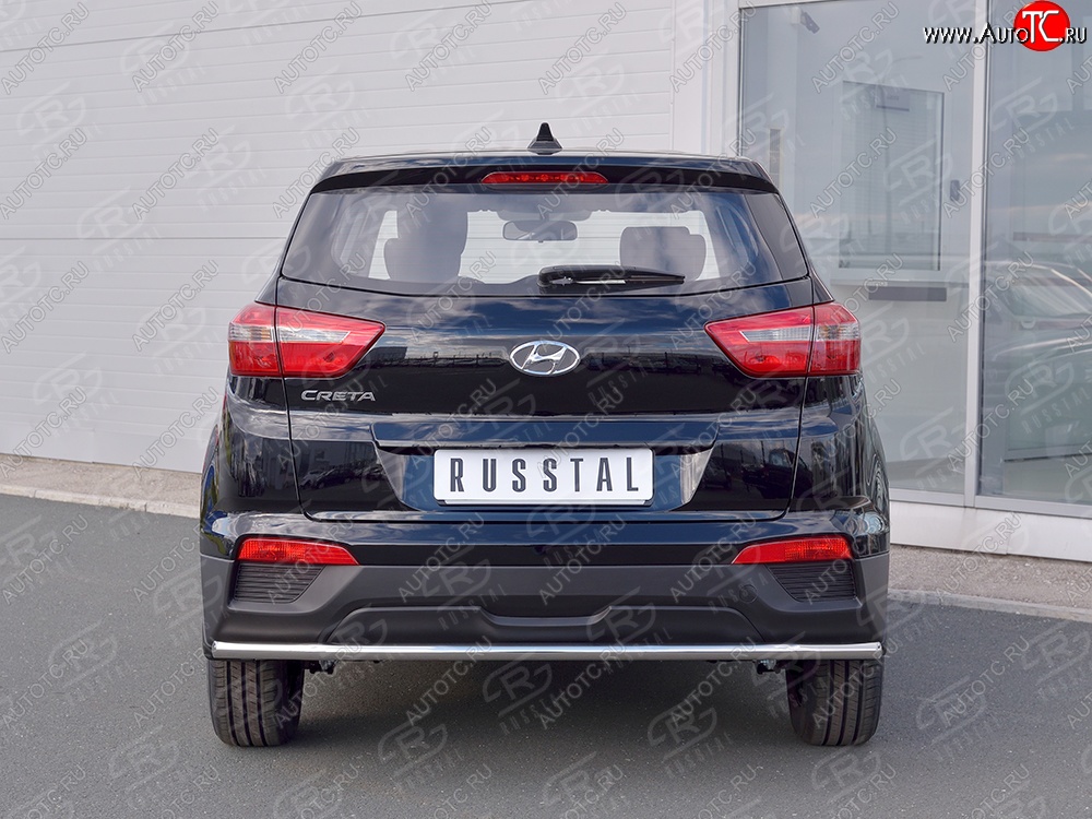 13 999 р. Защита заднего бампера (Ø42 мм, нержавейка) SLITKOFF  Hyundai Creta  GS (2015-2021) дорестайлинг, рестайлинг  с доставкой в г. Тамбов