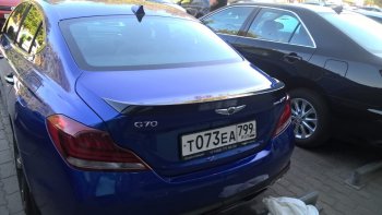 7 949 р. Спойлер на багажник АвтоКрат  Hyundai Genesis  DH (2014-2017) седан рестайлинг (Неокрашенный)  с доставкой в г. Тамбов. Увеличить фотографию 4