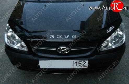 999 р. Дефлектор капота Russtal Hyundai Getz TB хэтчбэк 5 дв. рестайлинг (2005-2010)  с доставкой в г. Тамбов