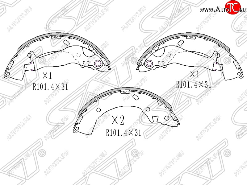 1 499 р. Колодки тормозные SAT (задние)  Hyundai Getz  TB - Solaris  RBr  с доставкой в г. Тамбов