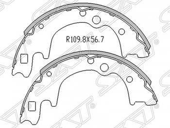 1 799 р. Колодки тормозные SAT (задние)  Hyundai Starex/H1  A1 (1997-2007), KIA Bongo  PU (2004-2024)  с доставкой в г. Тамбов. Увеличить фотографию 1