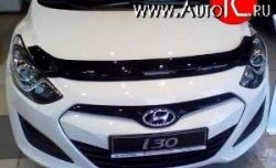 2 279 р. Дефлектор капота NovLine Hyundai I30 2 GD дорестайлинг универсал (2011-2015)  с доставкой в г. Тамбов. Увеличить фотографию 1