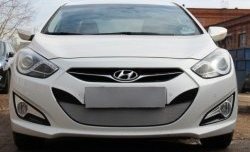 Защитная сетка на бампер Russtal (хром) Hyundai I40 1 VF рестайлинг седан (2015-2019)