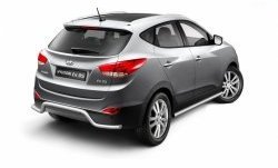 8 599 р. Защита порогов из круглой трубы диаметром 63 мм Petroil Tuning Hyundai IX35 LM дорестайлинг (2009-2013) (Нержавеющая полированная сталь)  с доставкой в г. Тамбов. Увеличить фотографию 2