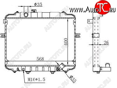 8 349 р. Радиатор двигателя SAT (пластинчатый, МКПП) Hyundai Porter AU,KR (1996-2011)  с доставкой в г. Тамбов