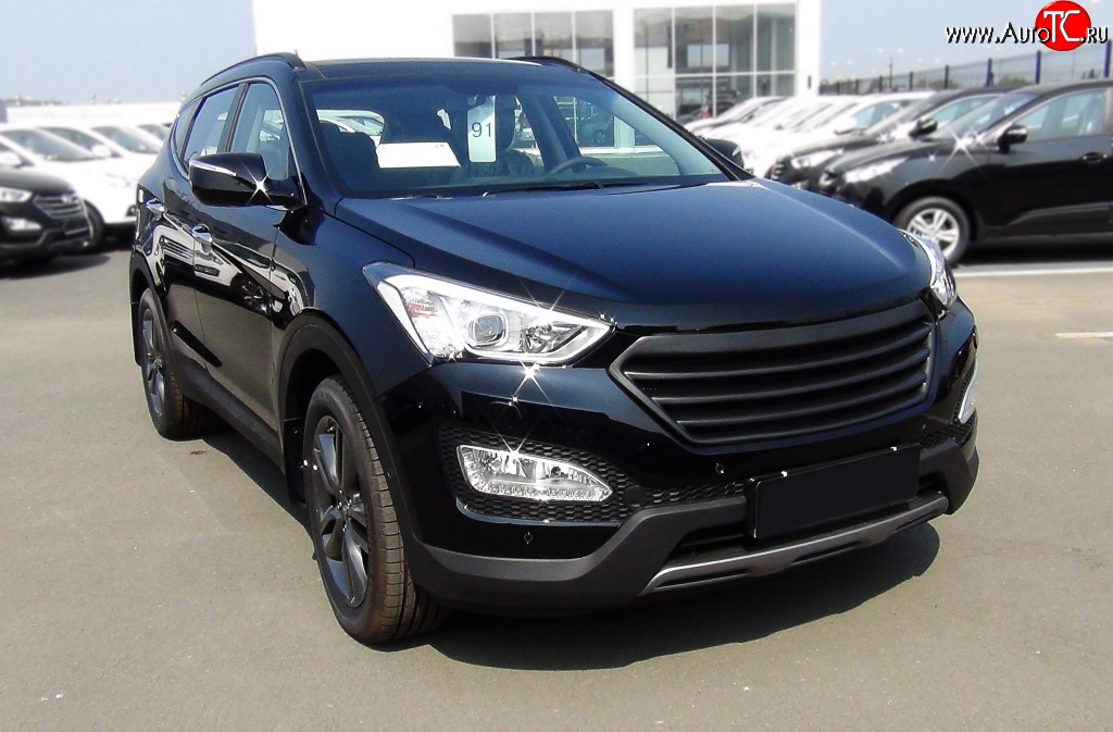 6 849 р. Решётка радиатора RA Hyundai Santa Fe DM дорестайлинг (2012-2016) (Поверхность глянец (под окраску), Неокрашенная)  с доставкой в г. Тамбов