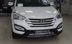 1 539 р. Сетка на бампер Russtal (хром) Hyundai Santa Fe DM дорестайлинг (2012-2016)  с доставкой в г. Тамбов. Увеличить фотографию 2