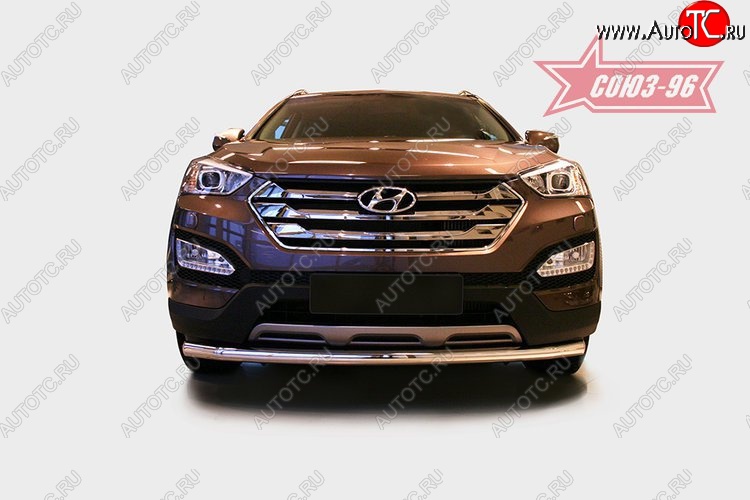 12 779 р. Защита переднего бампера одинарная Souz-96 (d60) Hyundai Santa Fe DM дорестайлинг (2012-2016)  с доставкой в г. Тамбов