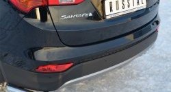 11 499 р. Защита заднего бампера (Ø63 мм уголки, нержавейка) SLITKOFF  Hyundai Santa Fe  DM (2012-2016) дорестайлинг  с доставкой в г. Тамбов. Увеличить фотографию 2