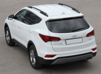 8 799 р. Комплект рейлингов АПС  Hyundai Santa Fe  DM (2012-2019) дорестайлинг, рестайлинг (Черные, без поперечин)  с доставкой в г. Тамбов. Увеличить фотографию 4