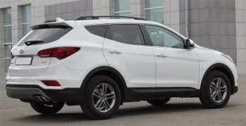 8 799 р. Комплект рейлингов АПС  Hyundai Santa Fe  DM (2012-2019) дорестайлинг, рестайлинг (Черные, без поперечин)  с доставкой в г. Тамбов. Увеличить фотографию 5