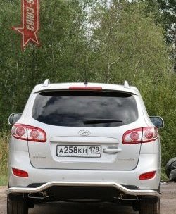 11 159 р. Защита заднего бампера Souz-96 (d60) Hyundai Santa Fe CM рестайлинг (2009-2012)  с доставкой в г. Тамбов. Увеличить фотографию 3