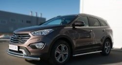 21 699 р. Широкая защита порогов SLITKOFF  Hyundai Grand Santa Fe  1 DM (2013-2016) дорестайлинг  с доставкой в г. Тамбов. Увеличить фотографию 4