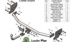 6 849 р. Фаркоп (седан) Лидер Плюс.  Hyundai Solaris  HCR (2017-2022) седан дорестайлинг, седан рестайлинг (Без электропакета)  с доставкой в г. Тамбов. Увеличить фотографию 2