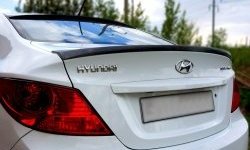 3 089 р. Козырёк на заднее стекло Драйв  Hyundai Solaris  RBr (2010-2017) седан дорестайлинг, седан рестайлинг (Неокрашенный)  с доставкой в г. Тамбов. Увеличить фотографию 3