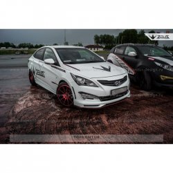 4 999 р. Пороги накладки TopKontur Design KIA Rio 3 QB дорестайлинг седан (2011-2015) (Неокрашенные)  с доставкой в г. Тамбов. Увеличить фотографию 5