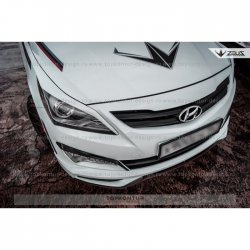 1 499 р. Реснички на фары Zeus Hyundai Solaris RBr седан дорестайлинг (2010-2014) (Неокрашенные)  с доставкой в г. Тамбов. Увеличить фотографию 5