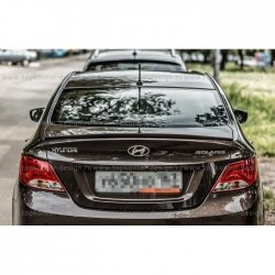 4 499 р. Лип спойлер HS-2 Hyundai Solaris RBr седан дорестайлинг (2010-2014) (Неокрашенный)  с доставкой в г. Тамбов. Увеличить фотографию 3