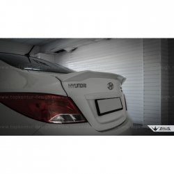 5 399 р. Лип спойлер Zeus  Hyundai Solaris  RBr (2010-2014) седан дорестайлинг (Неокрашенный)  с доставкой в г. Тамбов. Увеличить фотографию 7