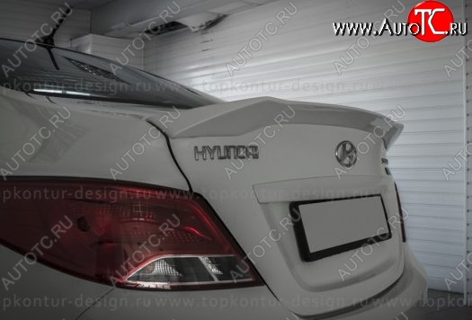 5 399 р. Лип спойлер Zeus  Hyundai Solaris  RBr (2010-2014) седан дорестайлинг (Неокрашенный)  с доставкой в г. Тамбов