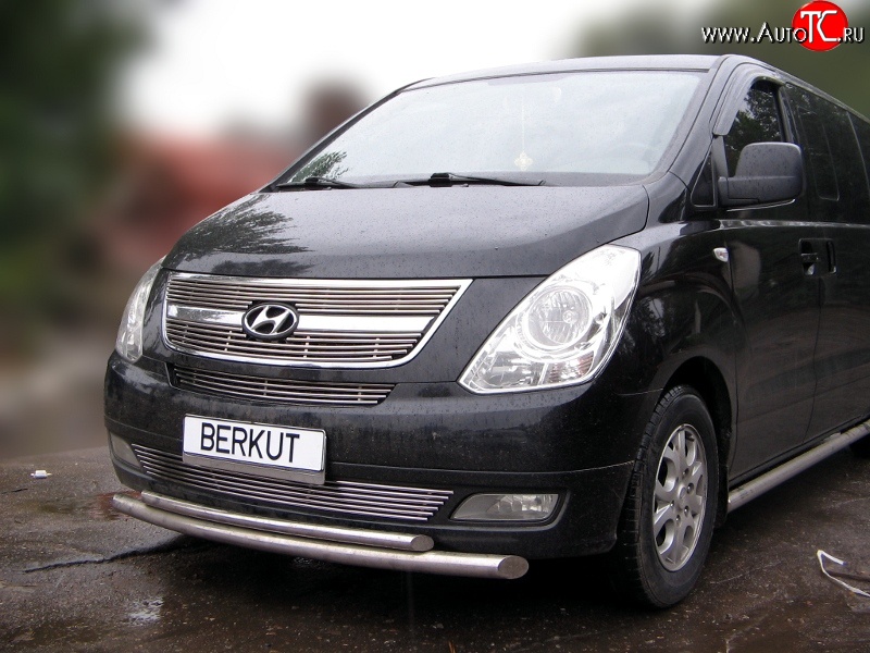 3 799 р. Декоративная вставка воздухозаборника Berkut Hyundai Starex/Grand Starex/H1 TQ рестайлинг (2014-2018)  с доставкой в г. Тамбов