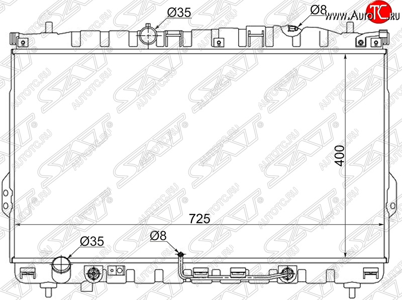 10 449 р. Радиатор двигателя SAT (пластинчатый, 2.0/2.0D/2.7, МКПП/АКПП)  Hyundai Trajet (1999-2008)  с доставкой в г. Тамбов