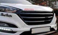 9 649 р. Решётка радиатора CT Hyundai Tucson LM (2010-2017) (Неокрашенная)  с доставкой в г. Тамбов. Увеличить фотографию 4