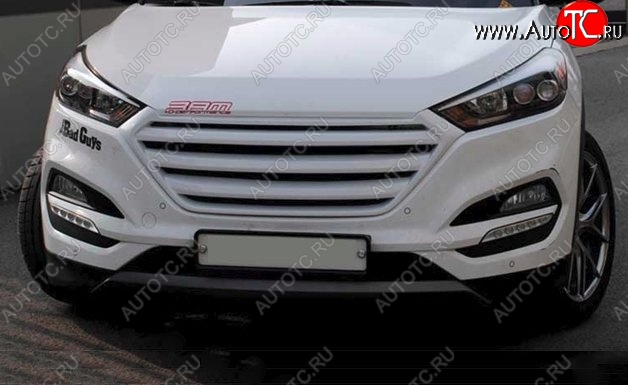 9 649 р. Решётка радиатора CT Hyundai Tucson LM (2010-2017) (Неокрашенная)  с доставкой в г. Тамбов