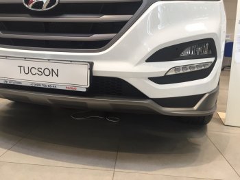 5 649 р. Накладка на передний бампер АвтоКрат Hyundai Tucson TL дорестайлинг (2015-2018) (Неокрашенная)  с доставкой в г. Тамбов. Увеличить фотографию 4